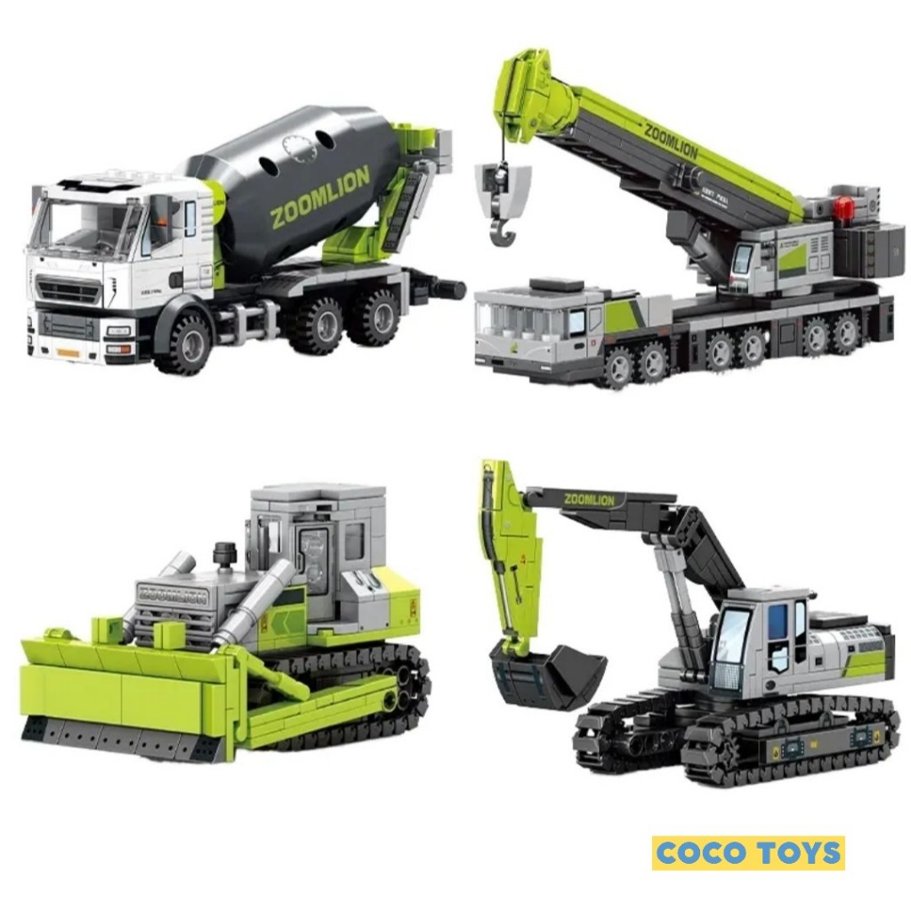 Sembo Block Kendaraan Konstruksi Zoomlion 705100 - 705103 - Mainan Anak - Mainan Balok - Mainan Kole