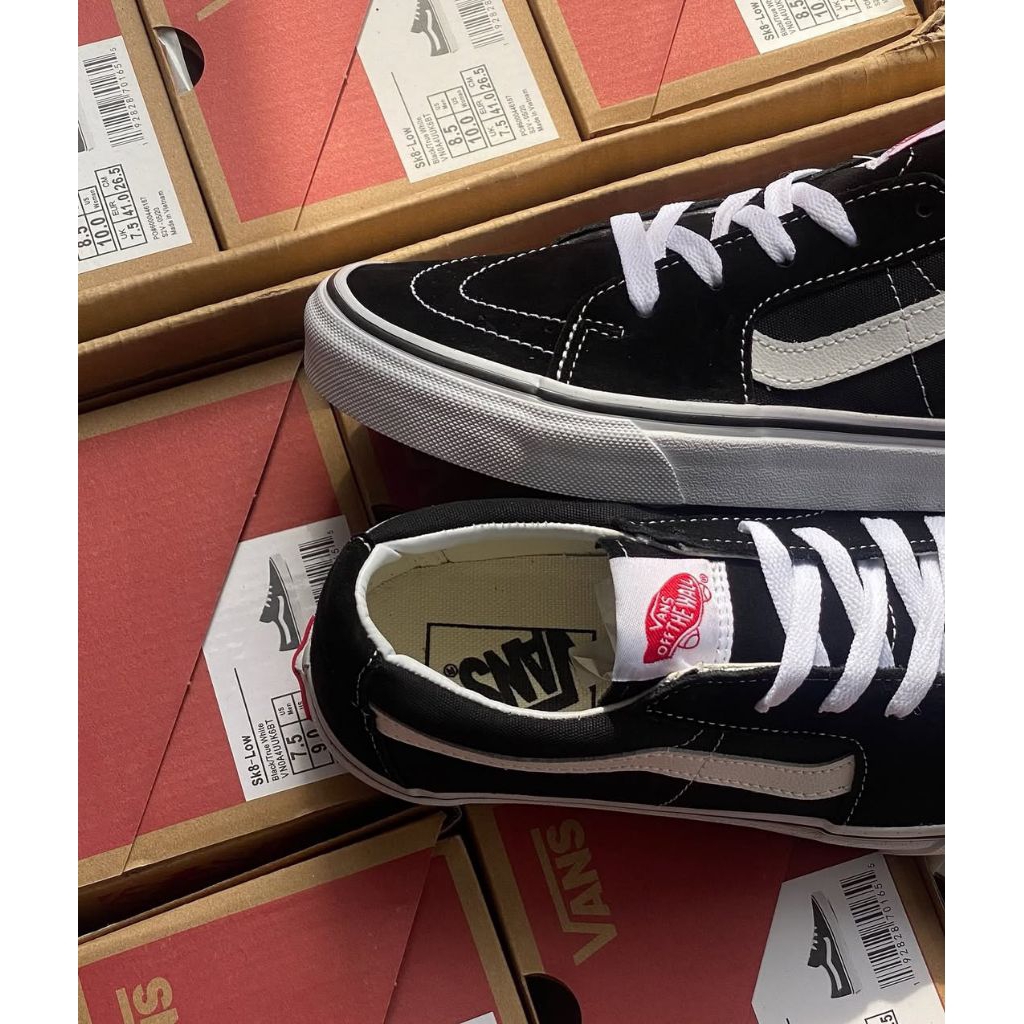 VansSK8LowBlackWhite