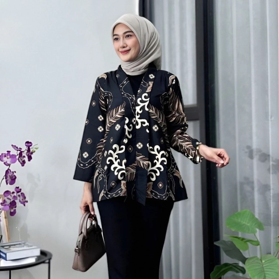 KENZO HITAM BATIK WANITA BAHAN KATUN POLLY BEST QUALITY