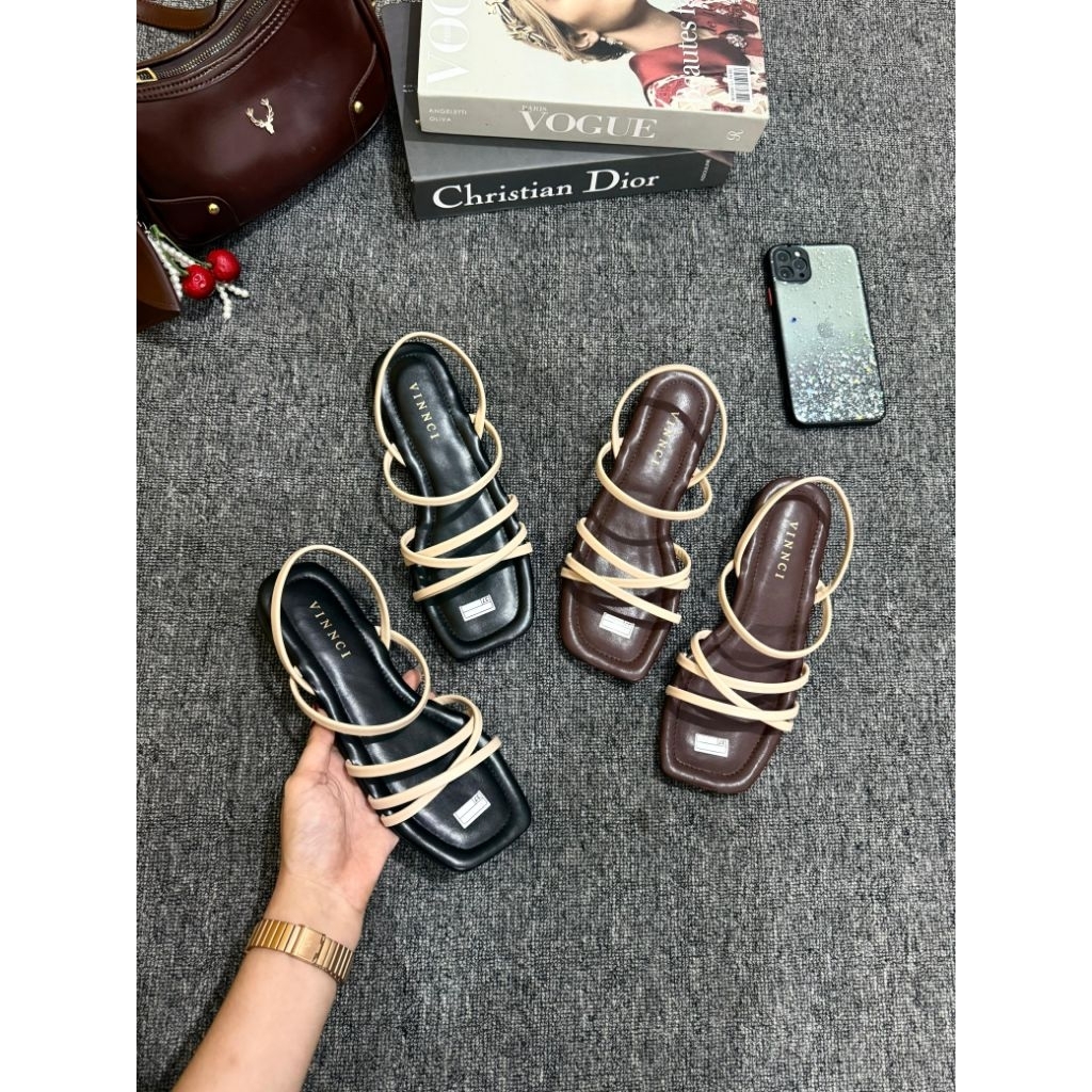 teplek tali sandal flat tali bangkok wanita