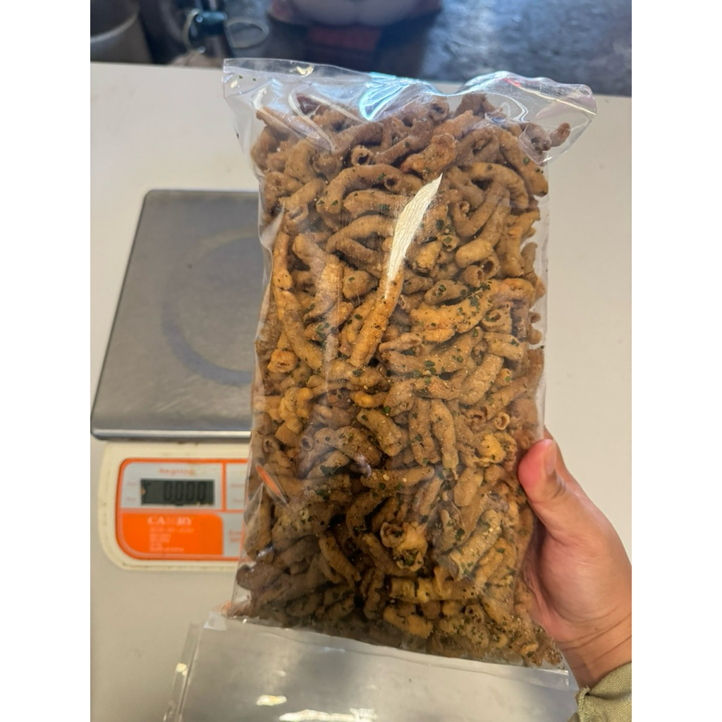 Usus Ayam Crispy kiloan keripik usus ayam ori dan pedas daun jeruk