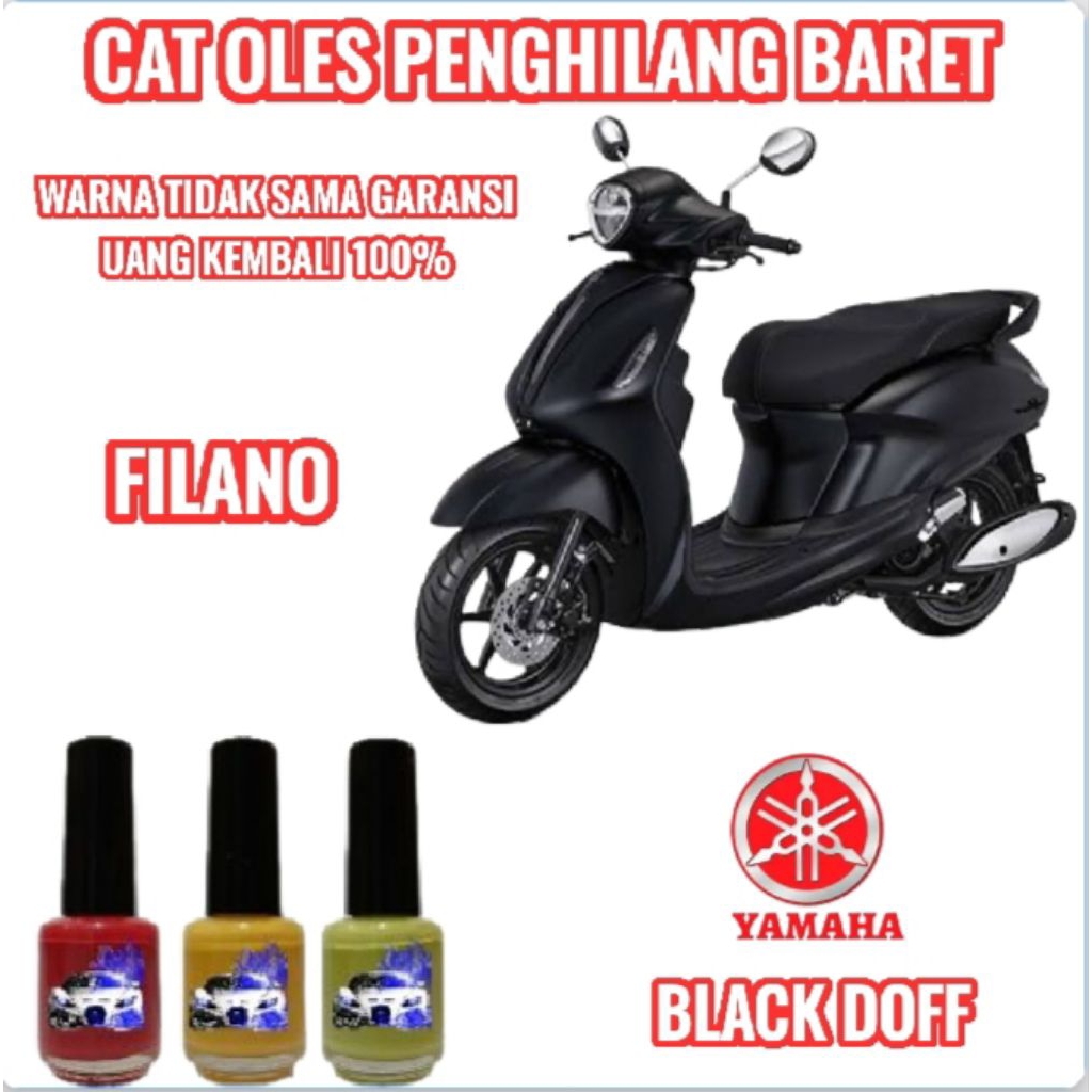 CAT OLES PENGHILANG BARET MOTOR YAMAHA FILANO HITAM DOFF NEW TERMURAH