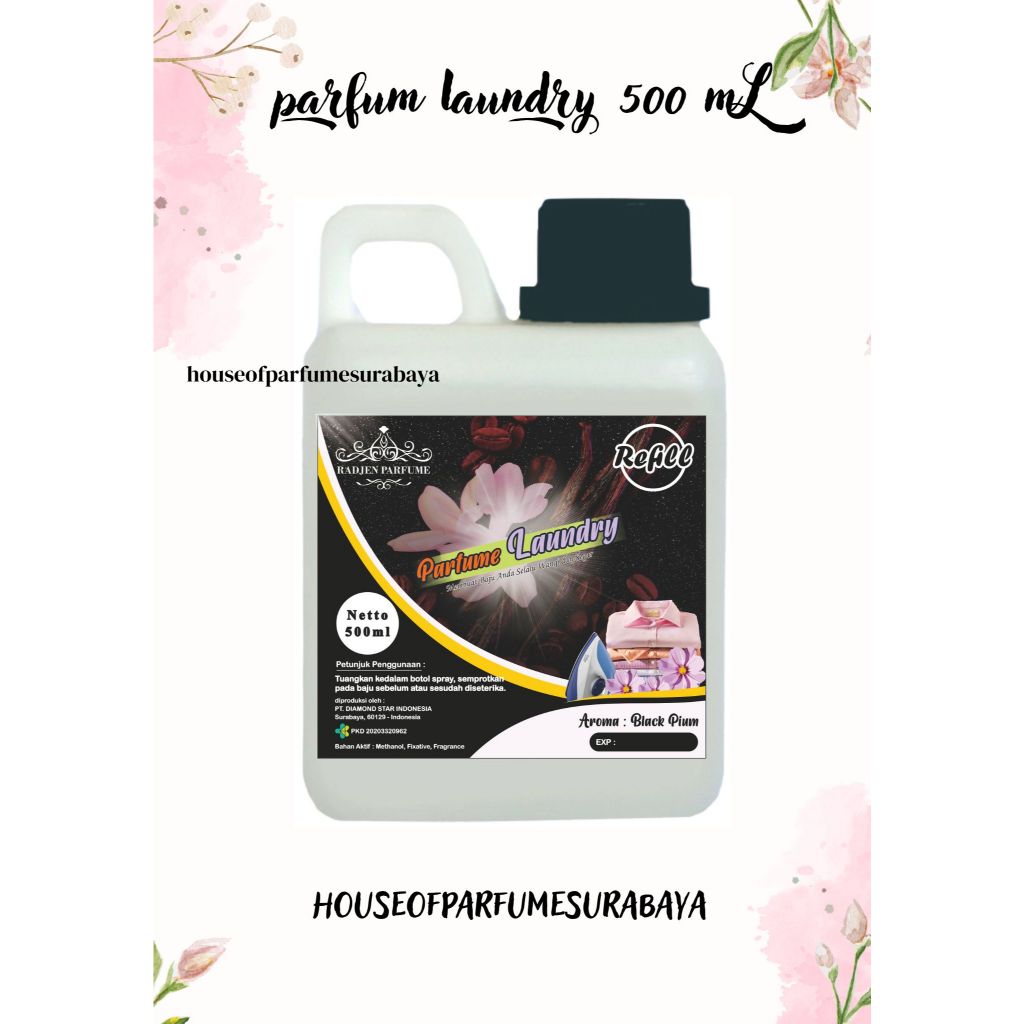 Pewangi Baju Pria Aroma Blackpium 500 ML |Parfum Laundry Botol Literan |Inspirasi dari Aroma Luxury 