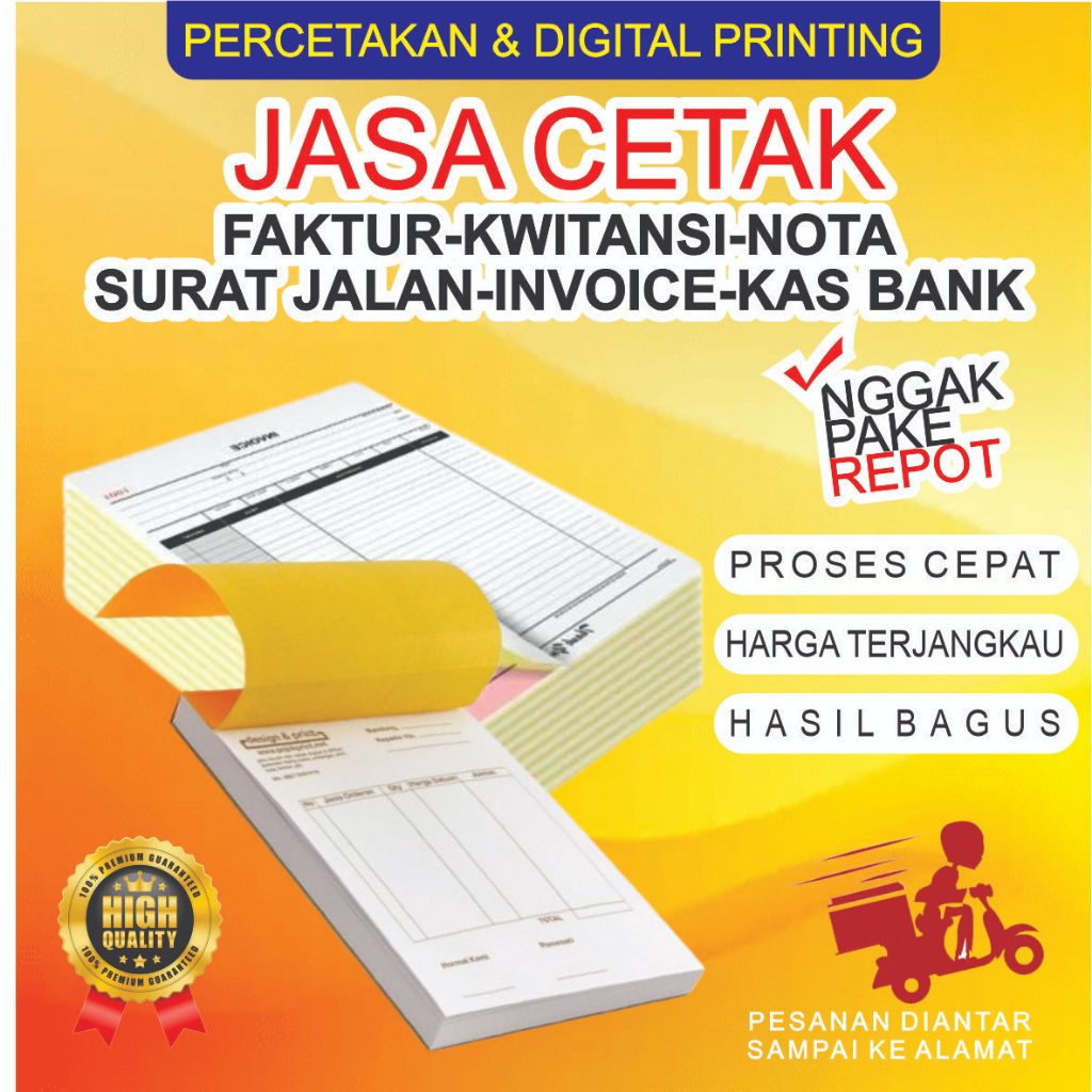 

Cetak Nota / Cetak Kwitansi / Cetak Faktur / Cetak Surat jalan