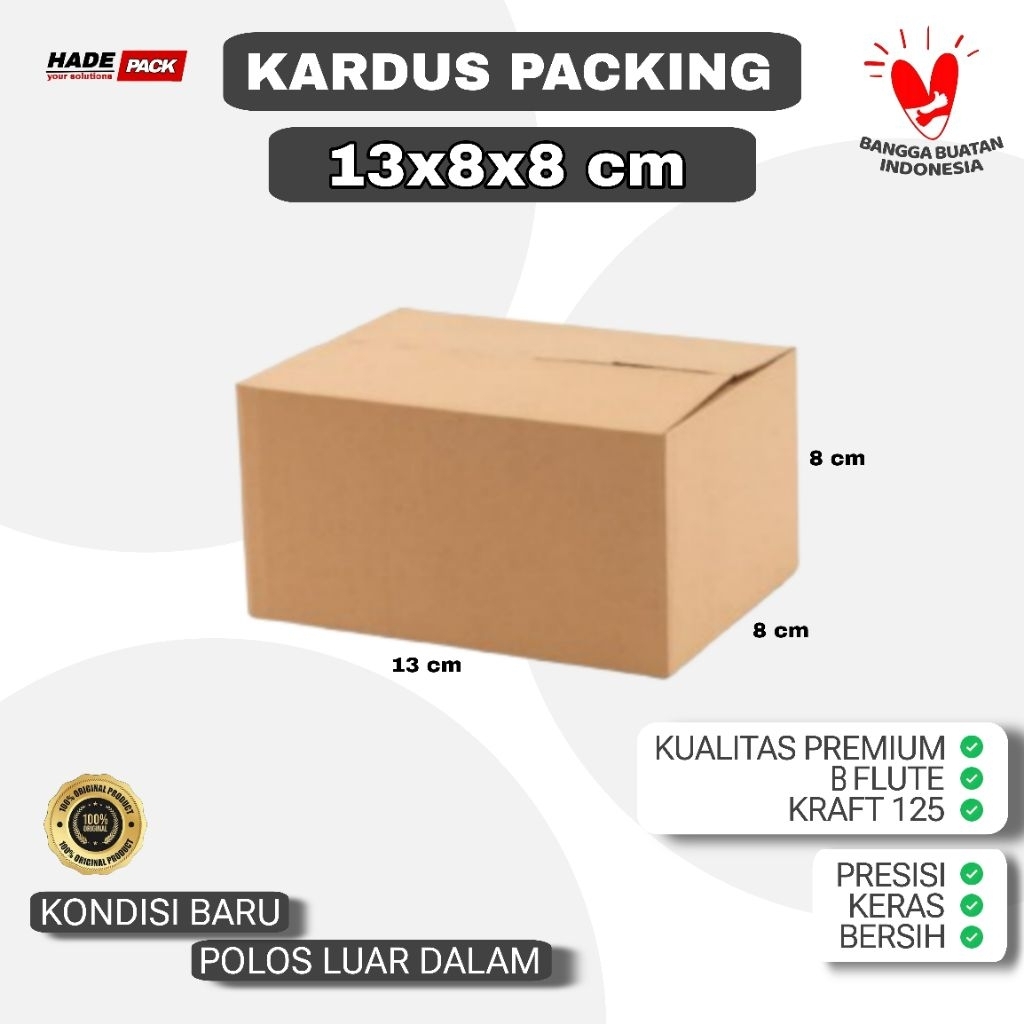 

Kardus Baru 13x8x8 cm diecut - Bersih, Kuat dan Praktis untuk Packing