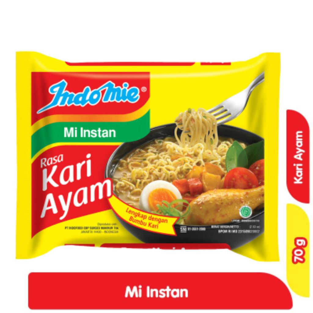 

Indomie Mi Instan Kari Ayam 70 g