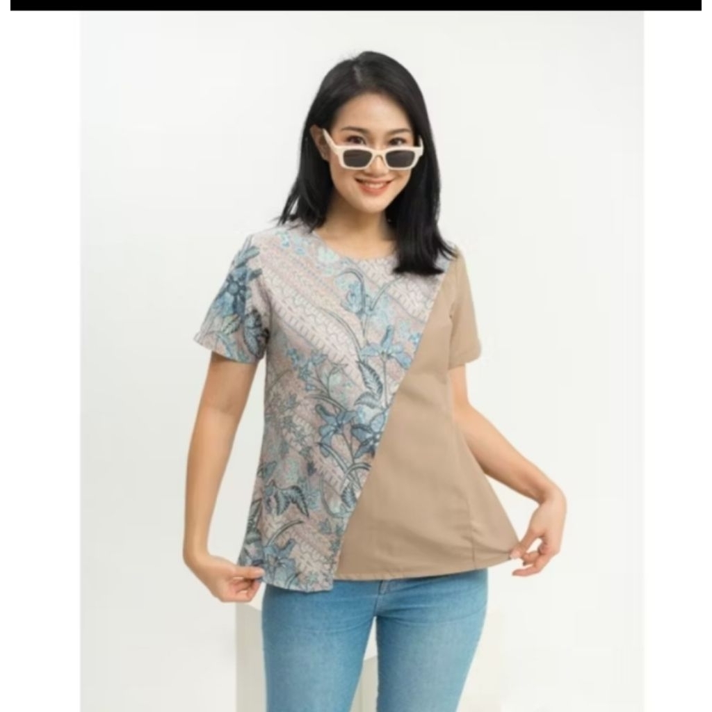 Preloved Martenel Adelle Top dress - baju busui batik modern