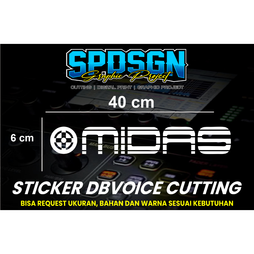 Sticker Logo MIDAS hardcase box sound anti air | Sticker Sound