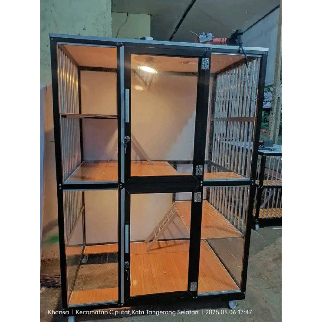 KANDANG KUCING TINGKAT  2 PINTU SULTAN