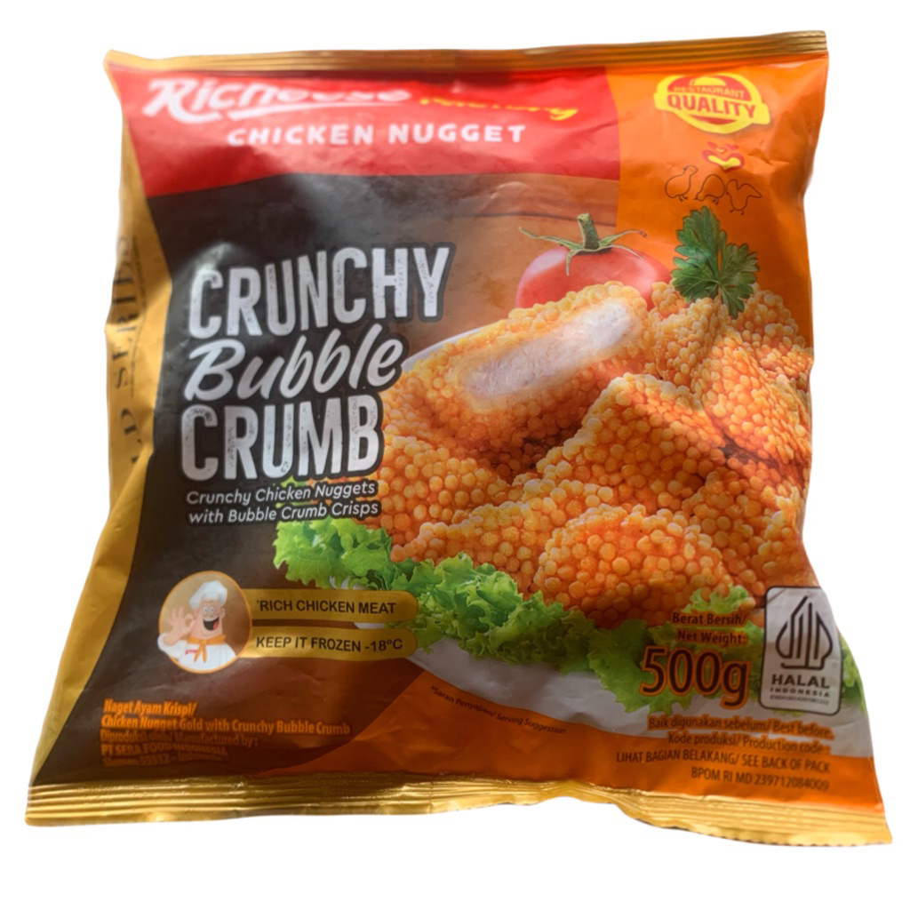 

Richeese Chicken Nugget Crunchy Bubble Crumb 500Gr