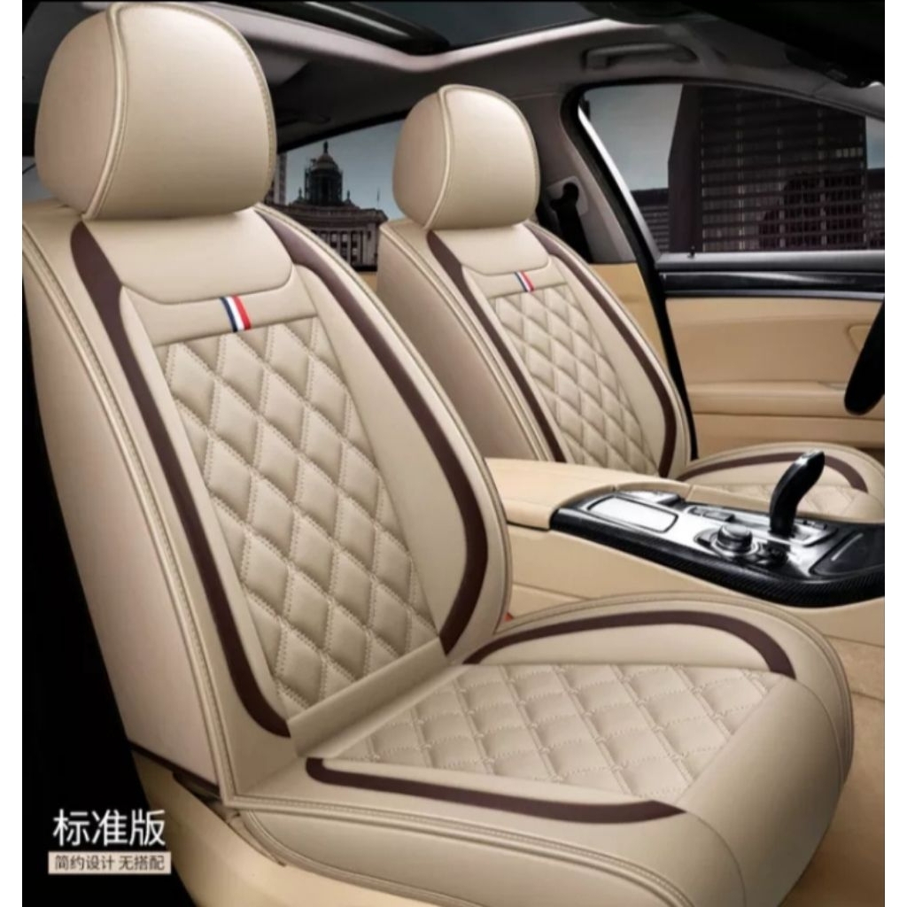 Sarung jok mobil Avanza Type G 2005-2010 full set depan tengah belakang bahan kulit sintetis asli Wa