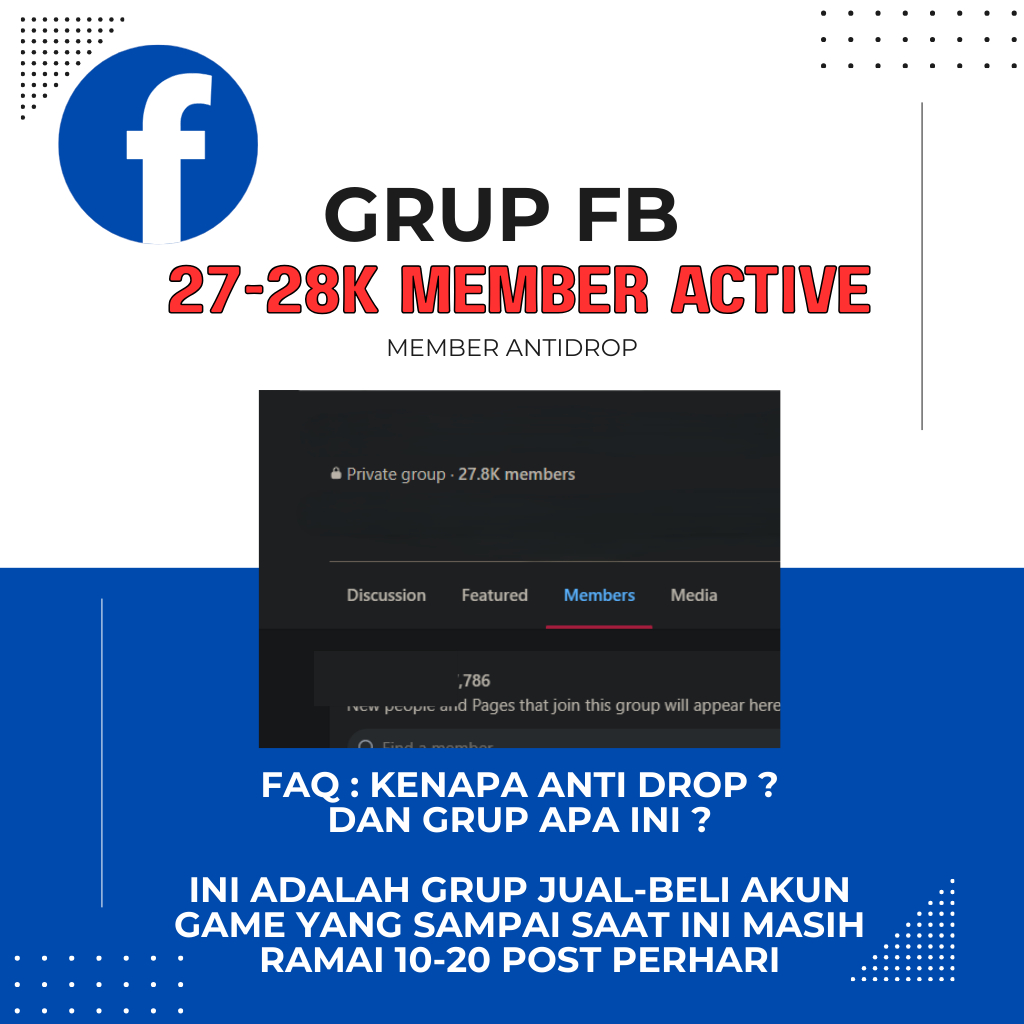 Grup FB 28k- 200k Members REAL HUMAN ACTIVE