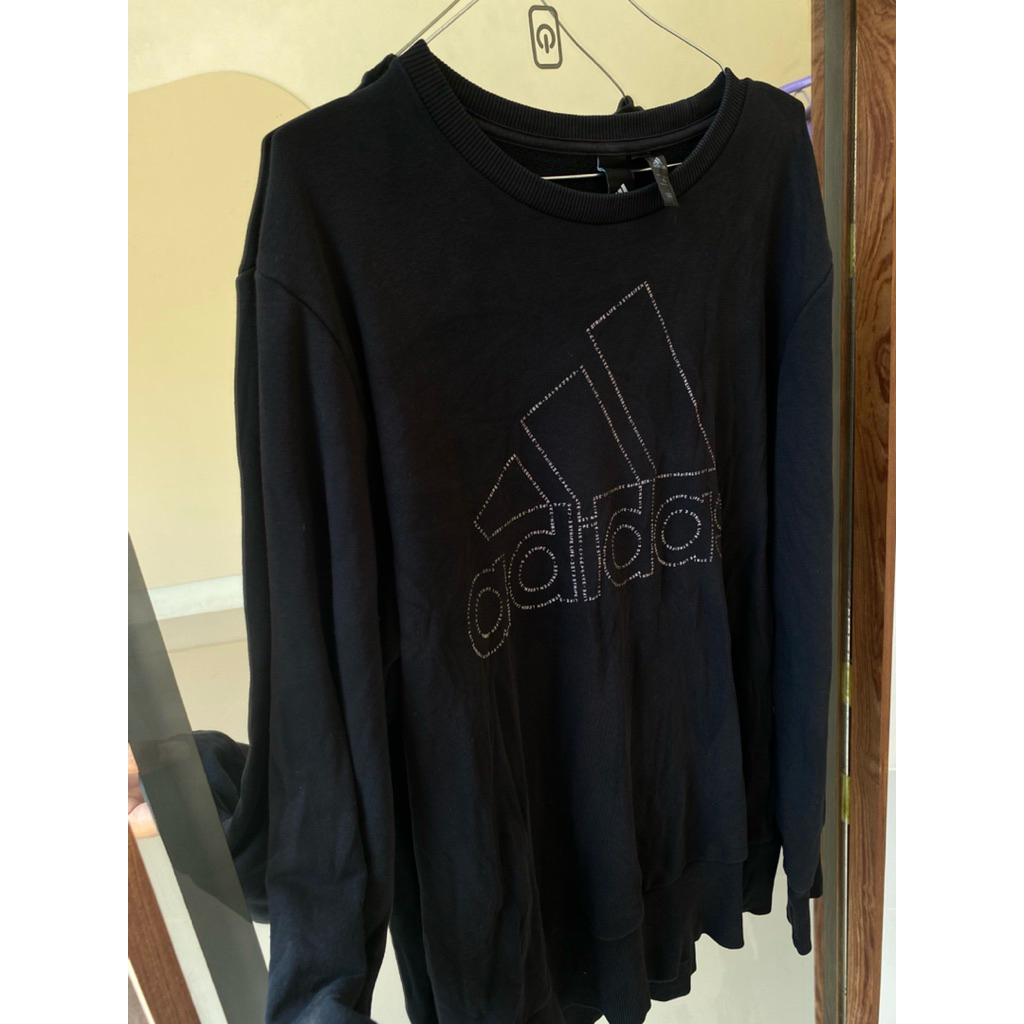crewneck adidas second hitam
