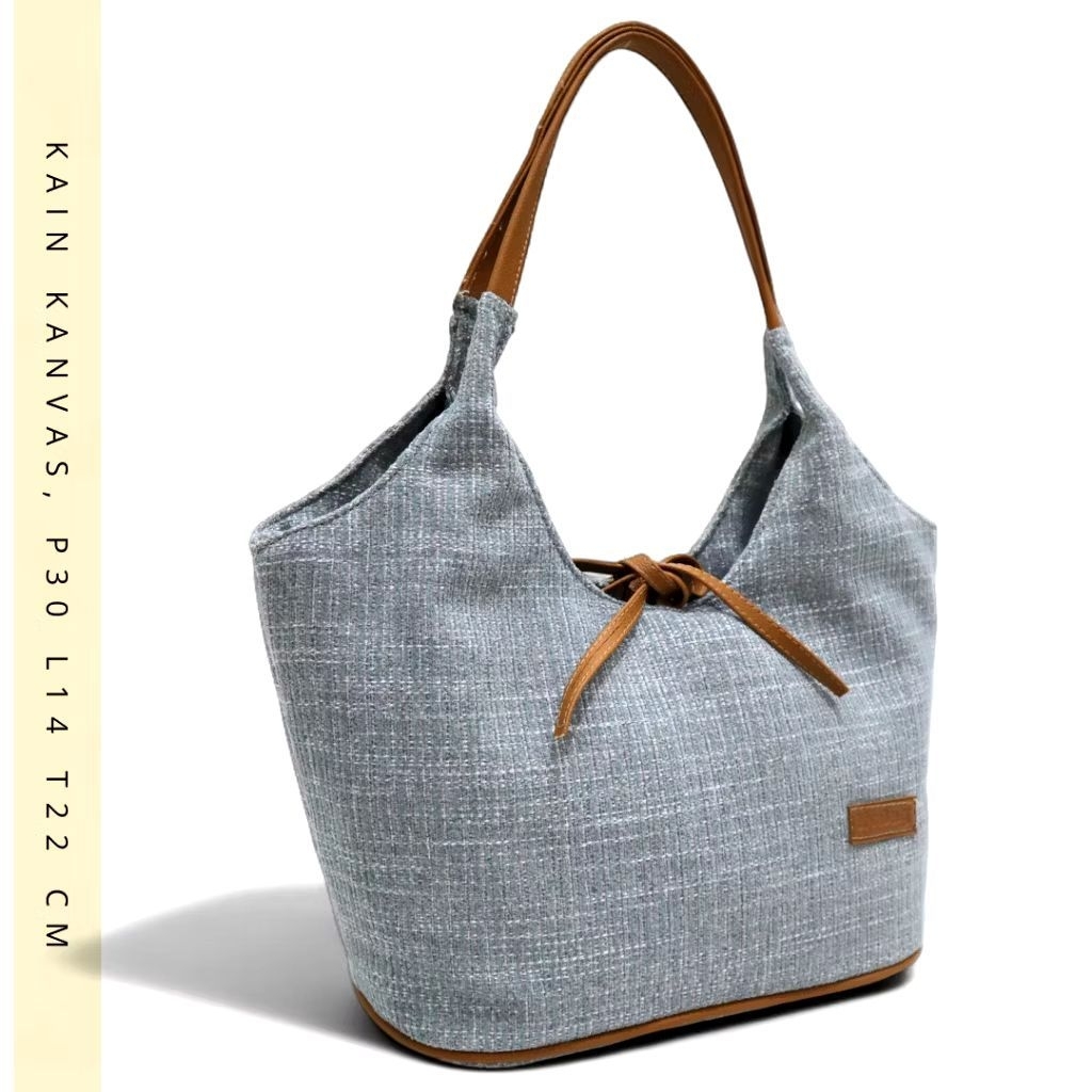 Tas sekolah cantik totebag reseleting tas pengajian besar tote bag canvas kanfas tas ngaji jumbo tot