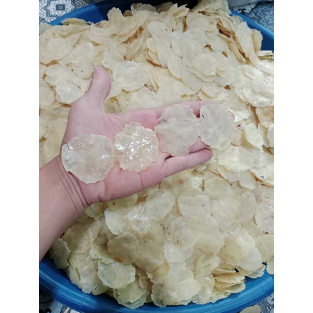

1KG Emping biji melinjo super uk 1&2 biji full kering/tipis siap digoreng