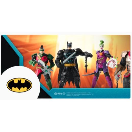 Spin Master DC Comics Con Accesorios Sorpresa Spin Master (Batman, Batgirl, Robin, Joker & Superman)
