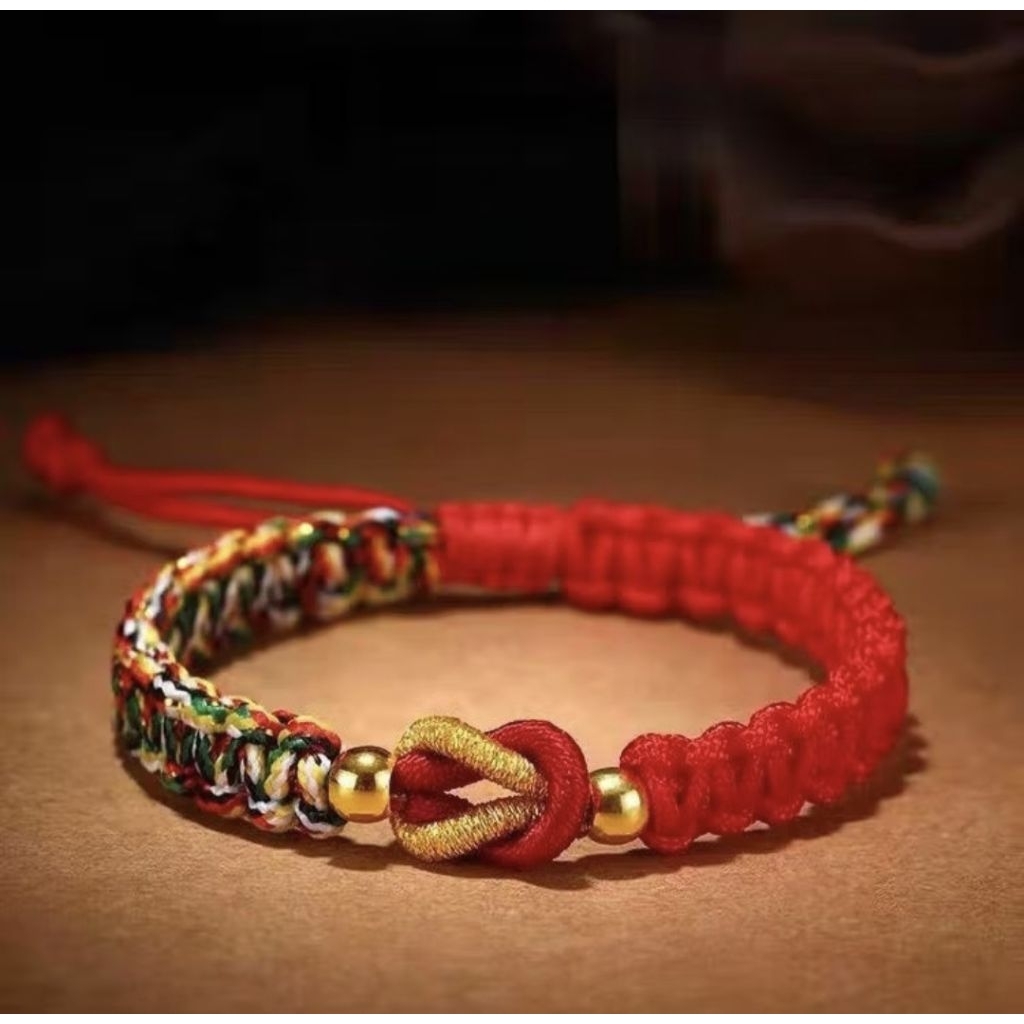 gelang tali cina keberuntungan variasi emas hongkong 99 24k mainan 2 bola