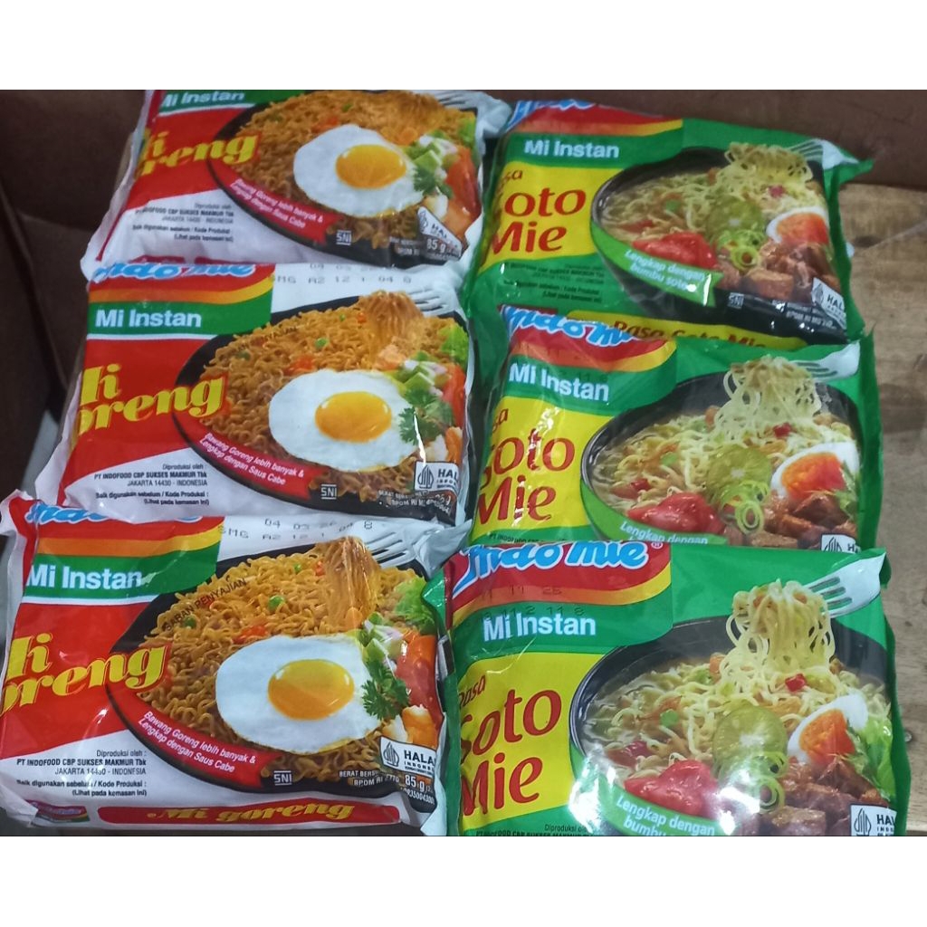 

10 pcs indomie goreng 5, indomie soto 5