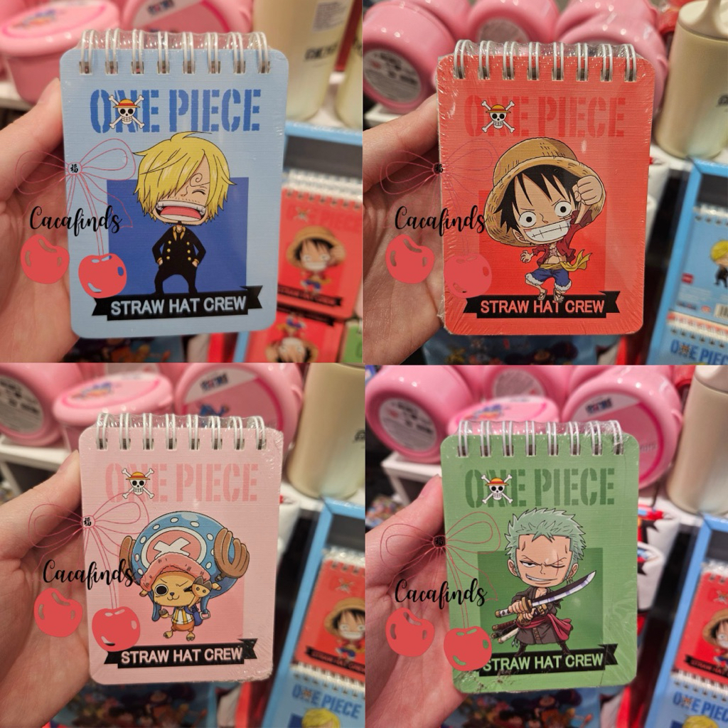 

MINISO x One Piece‼️Mini Notepad / Notebook Wire Bound One Piece Collection (Zoro / Luffy / Sanji / Chopper)