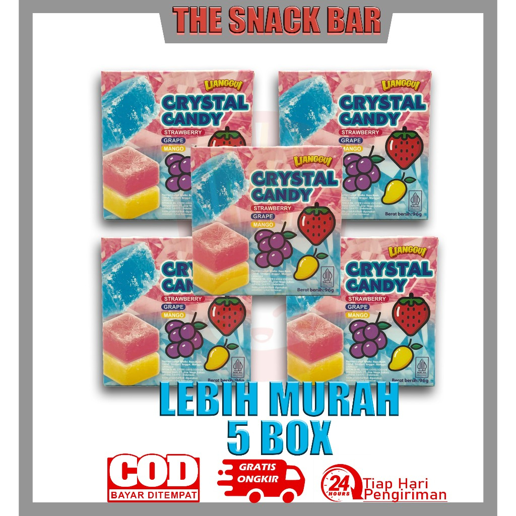 

Permen Viral Crystal Candy Rasa Buah Anggur Strawberry Mangga 100% Halal