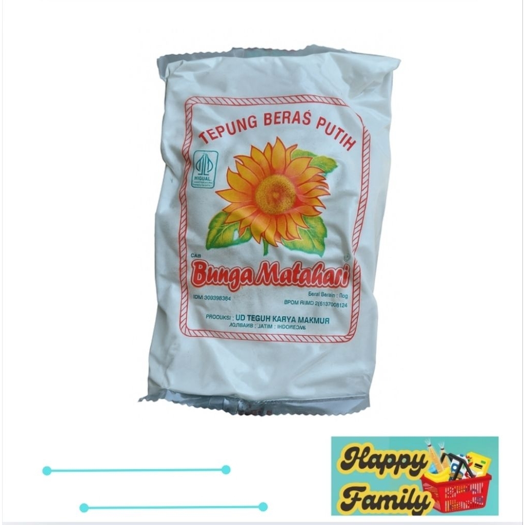 

Tepung Beras Putih Cap Bunga Matahari 85 Gram