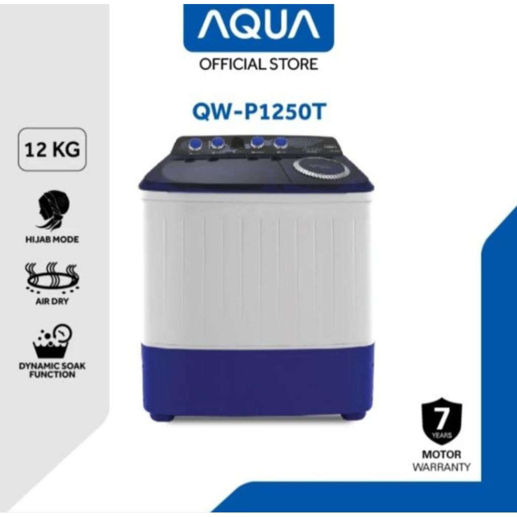 MESIN CUCI AQUA 2 TABUNG 12KG QW-P1250XT MESINCUCI AQUA 12 KG 2 TABUNG MESIN CUCI AQUA 12 KG 2 TABUN