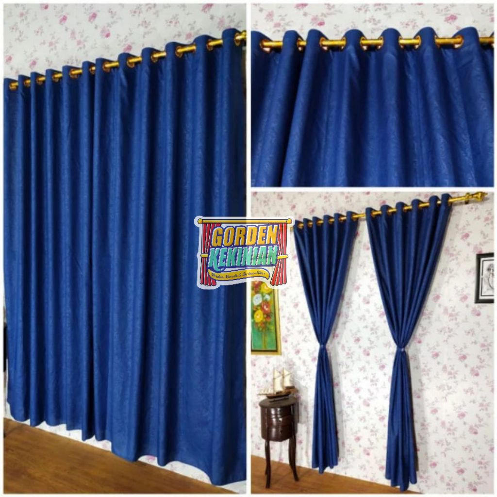 Gorden Polos Biru Tua Embos Ring 12 Gorden Biru Tua Gorden Biru Dongker Gorden Smokring Gorden Pintu