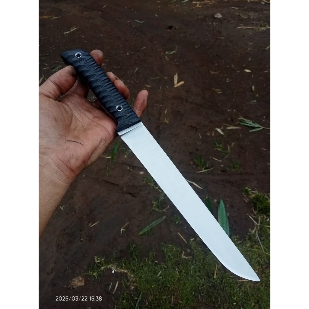 Pisau Sembelih Baja Bohler K340i PB 20 cm + sarung kulit