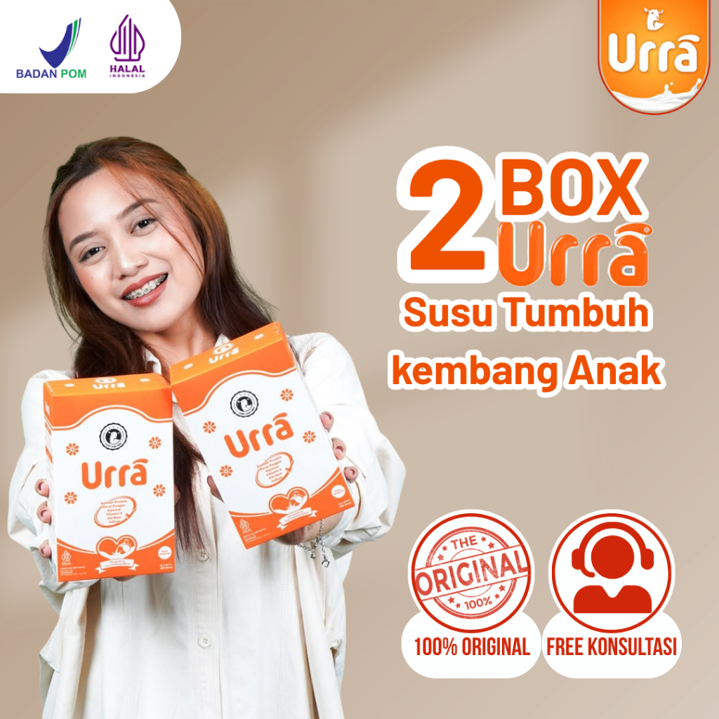 

2 Box - Urra Susu Kambing Saanen Original Membantu Nafsu Makan Penambah Berat Badan Anak & Dewasa