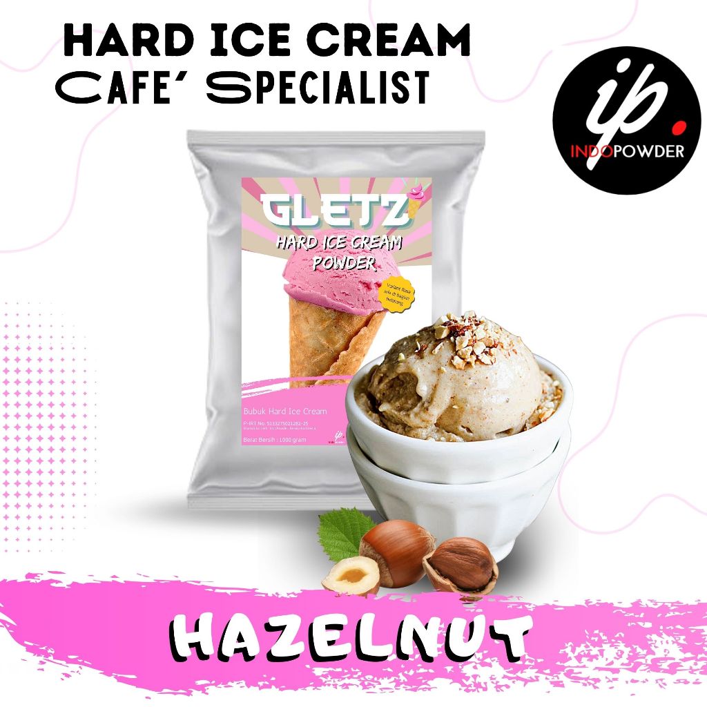 

Indopowder - Bubuk ES KRIM / ICE CREAM HAZELNUT 1Kg Untuk Cafe, Waralaba, Resto dan Usaha Minuman