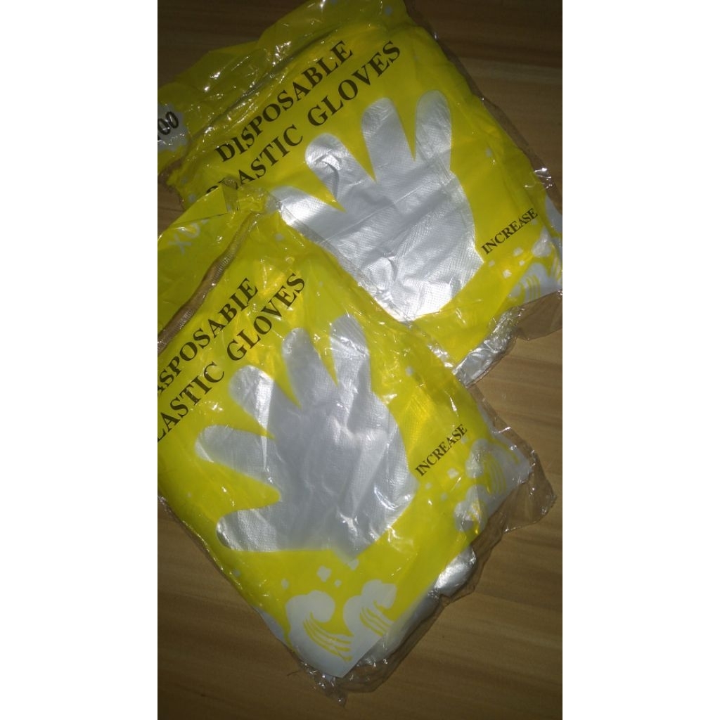 sarung tangan plastik sekali pakai