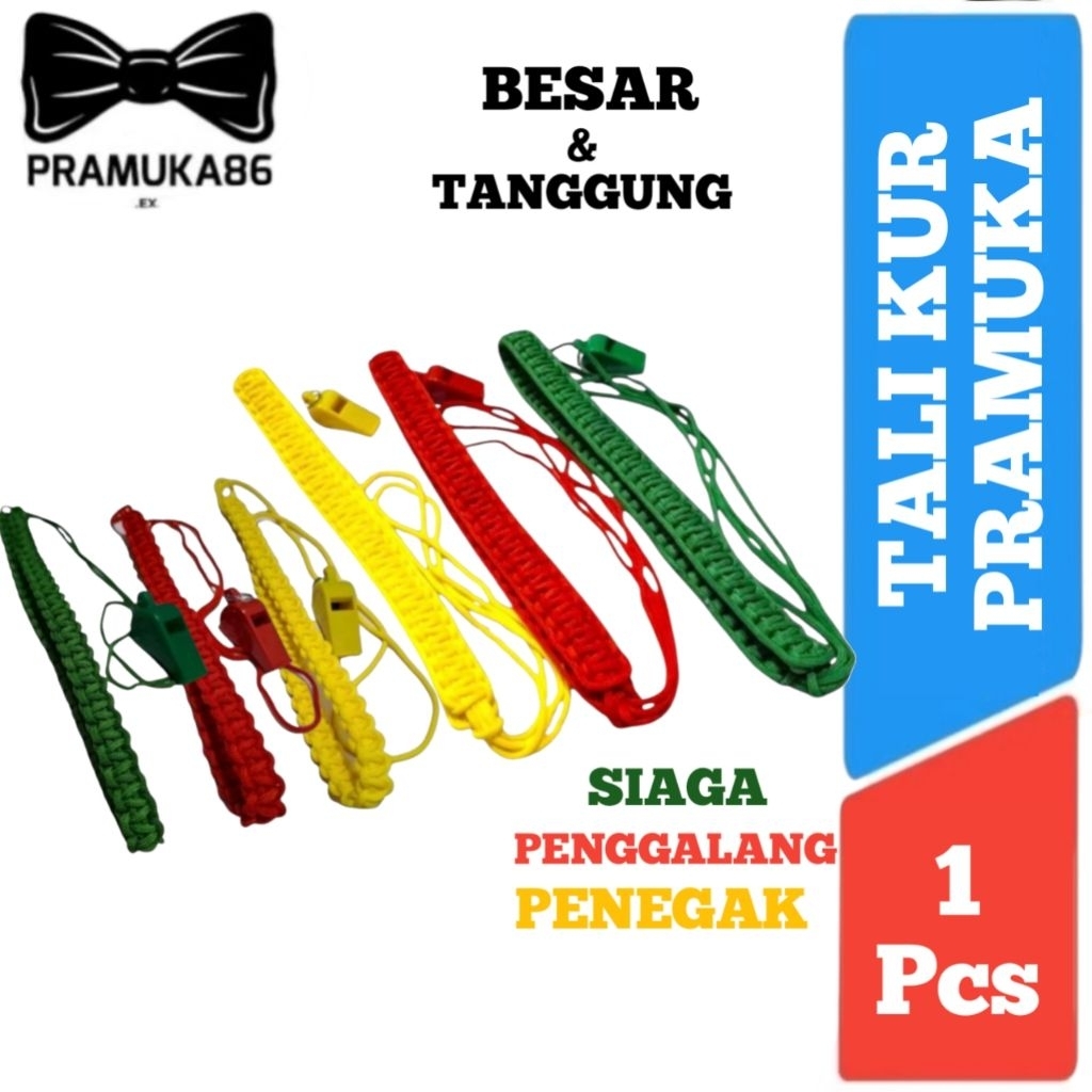Talikur Pramuka + Pluit SIAGA PENGGALANG PENEGAK / Tali Peluit Pramuka  / Tali Pluit Pramuka Besar &
