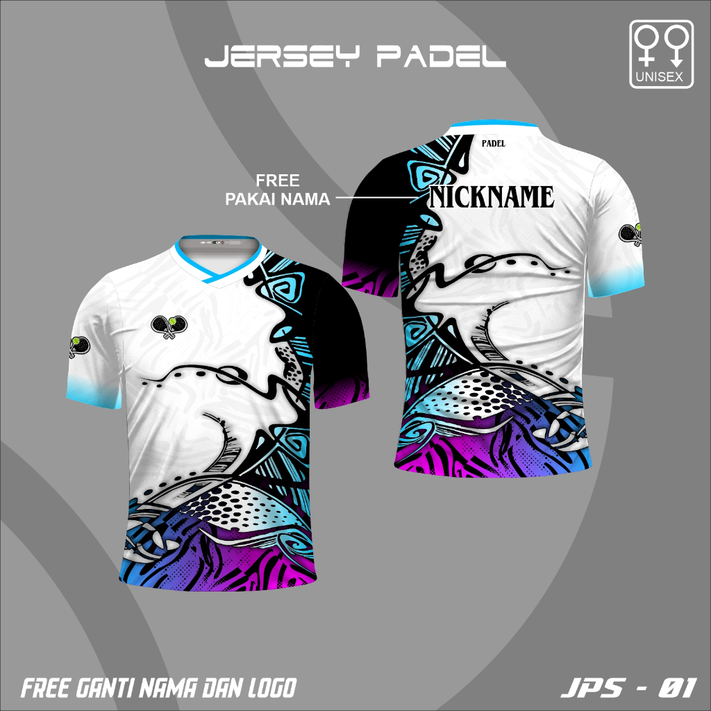 Baju padel kaos jersey olahraga padel