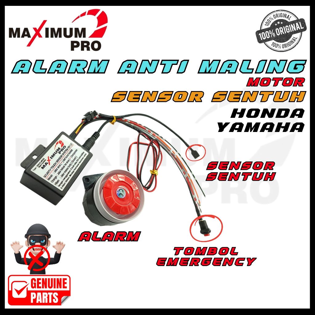 SOKET ALARM ANTI MALING EMERGENCY MALING MOTOR SENSOR SENTUH SOCKET ANTI MALING BEAT SCOOPY VARIO MI