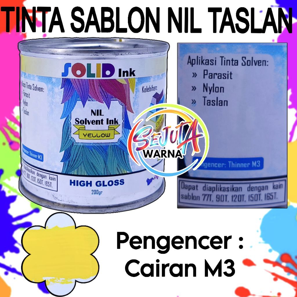 

TINTA SABLON PAYUNG NIL YELLOW TASLAN PARASUT 200GR