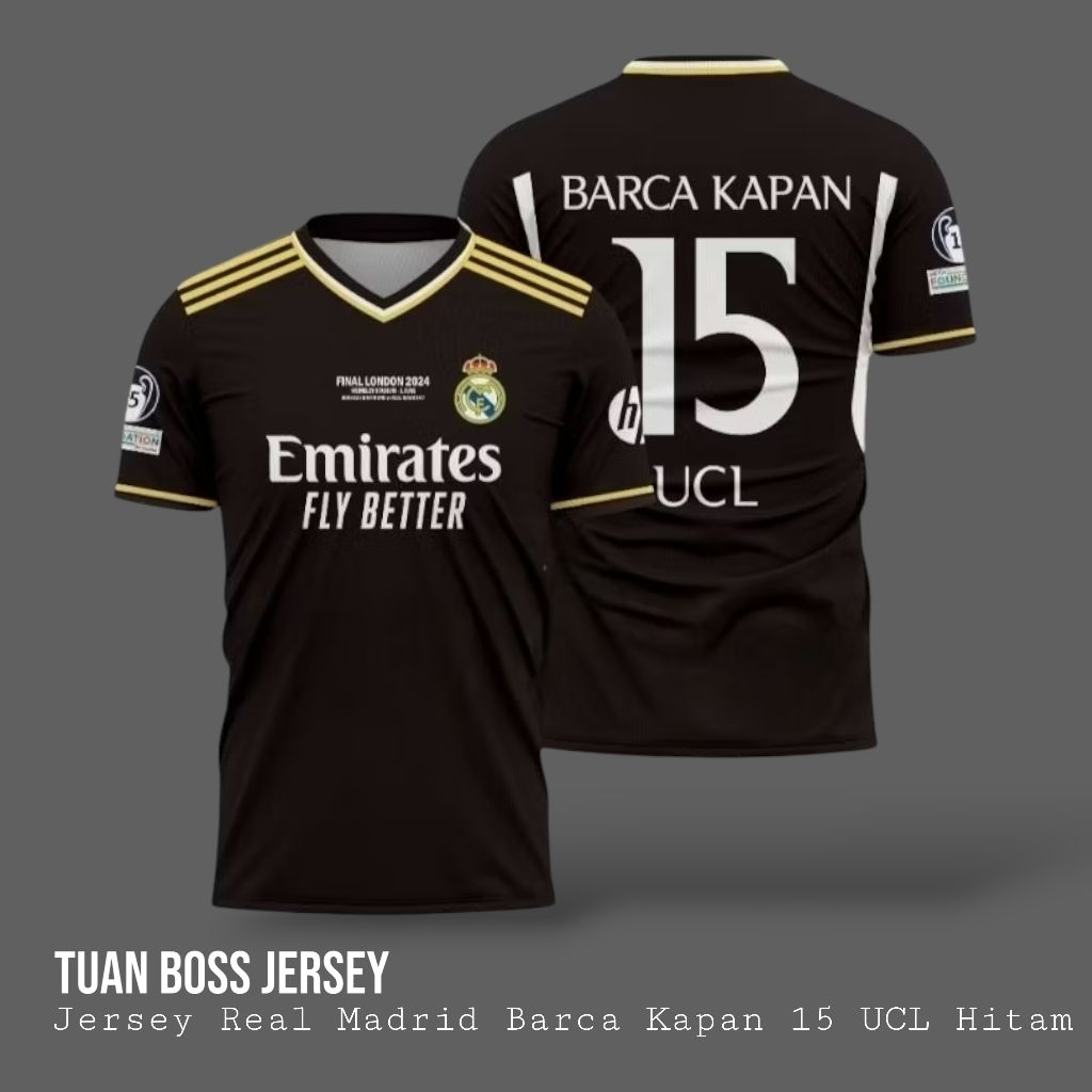 JERSEY VIRAL BARCA KAPAN 15 UCL BLACK EDITION