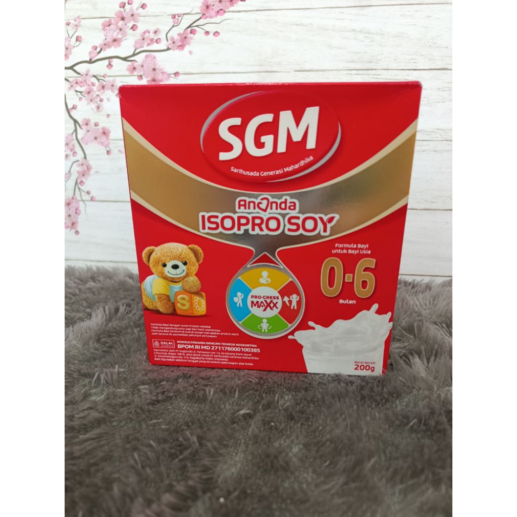Susu Formula SGM ISO Pro Soya 0–6 Bulan 200gr