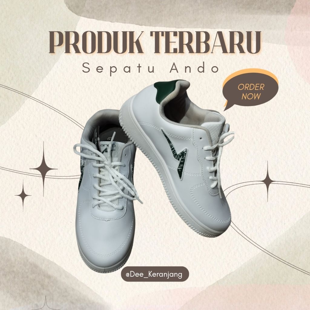 Ando Official Sepatu Sneakers Curtiz Duo Pria Dewasa - Putih/Hijau