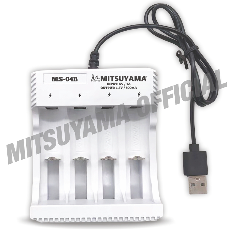 Charger Baterai Fast Charger USB 4 Slot Mitsuyama MS-04B