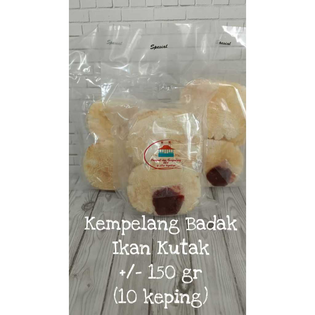 

Kempelang Kerupuk PANGGANG BADAK Ikan Kutak / Putak / Anak Belido Asli Palembang