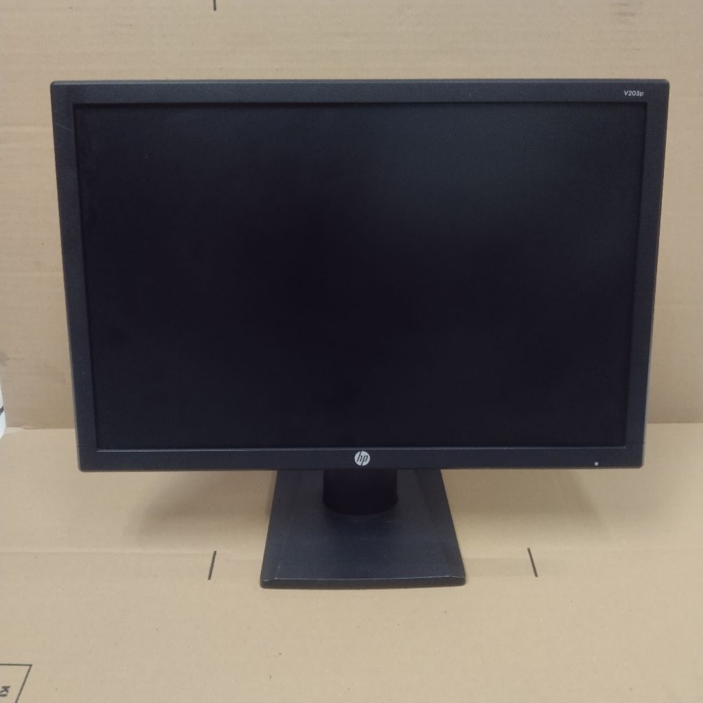 monitor hp 20 inch v203p lengkap kabel normal garansi 1 bulan