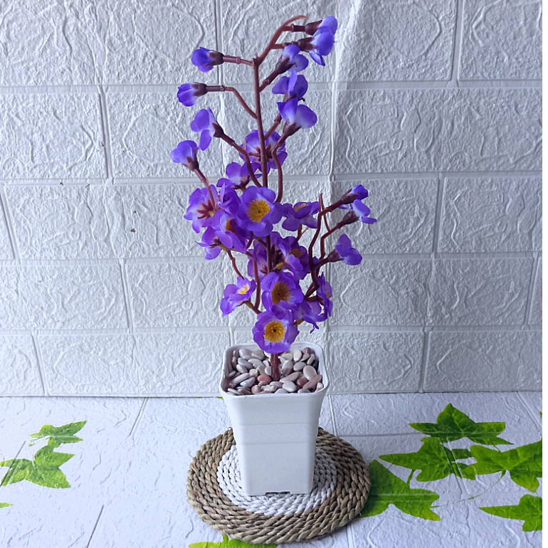 bunga sakura tinggi 30cm pot plastik