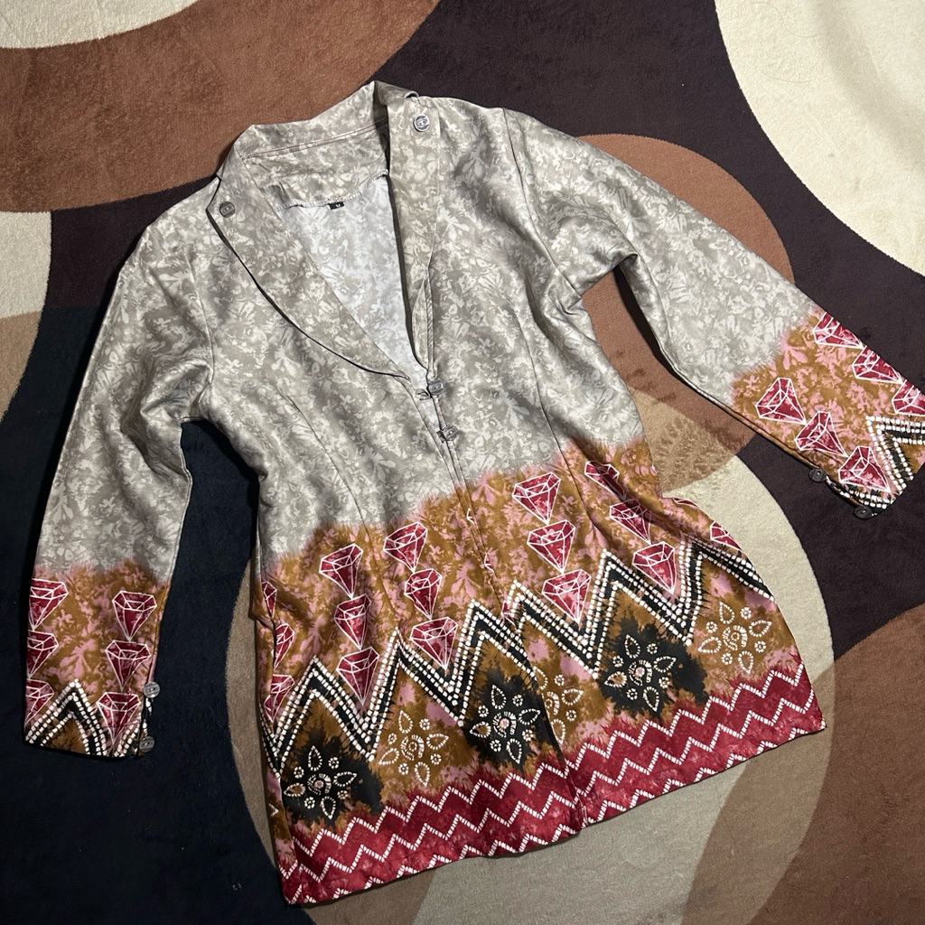 sasirangan bahan semi sutra lembut || size M