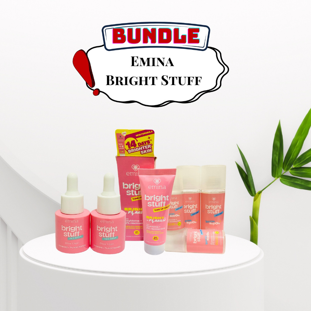 Bundle Emina Bright Stuff Tone Up Cream 20ml | Emina Bright Stuff Face Toner 50ml | Emina Bright Stu