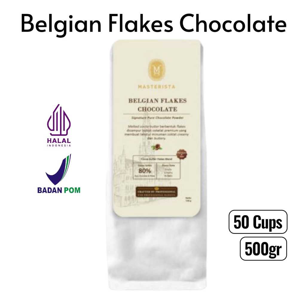 

Masterista Belgian Flakes Chocolate 80% Powder & Butter-Vegan