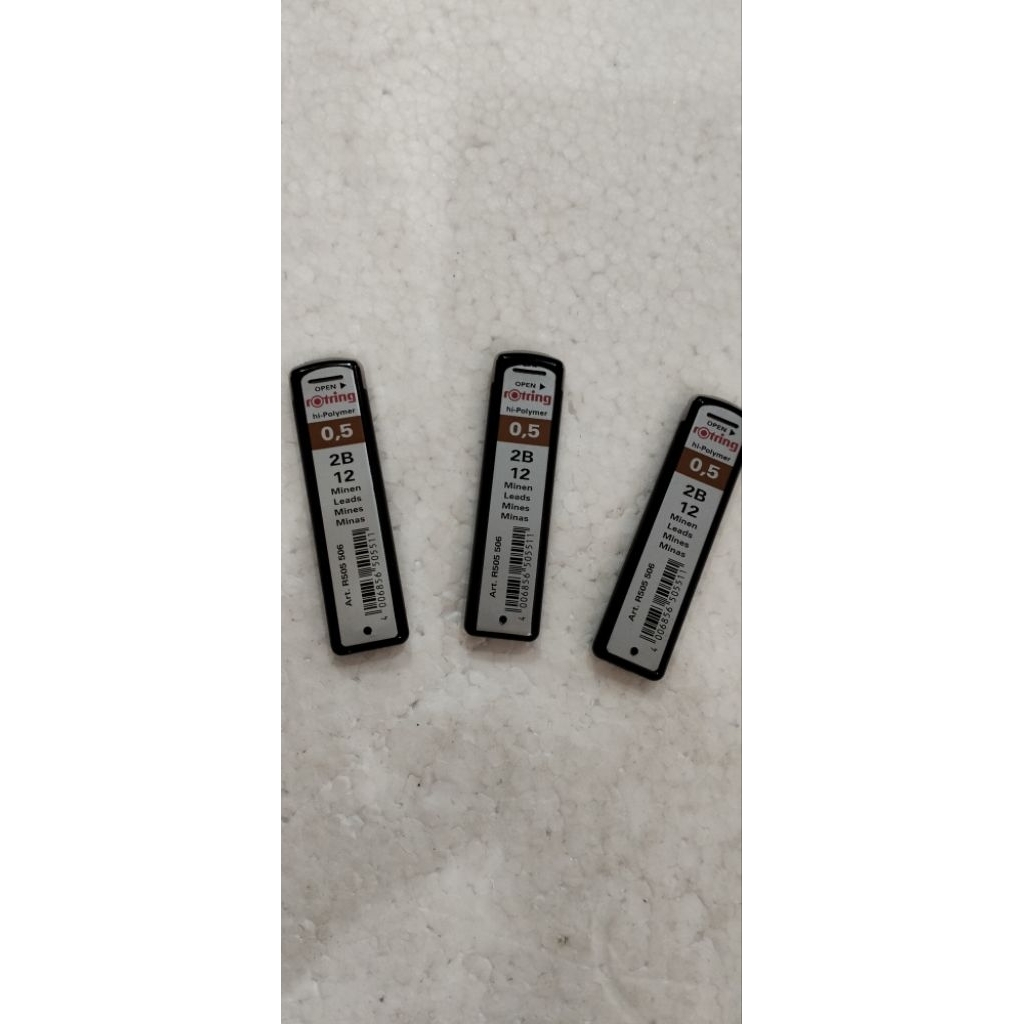 

REFILL PEN MEKANIK 2B 0,5 merk ROTRING ISI PENSIL MEKANIK