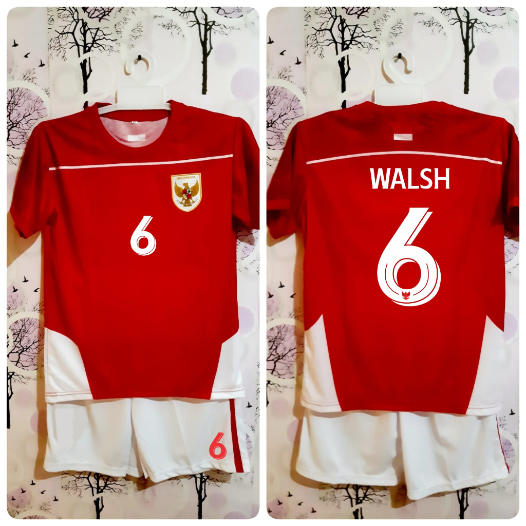 jersey sandy walsh | Jersey Timnas Indonesia Hitam & Home away Grade Terbaru 2023 Lengan Pendek ANAK