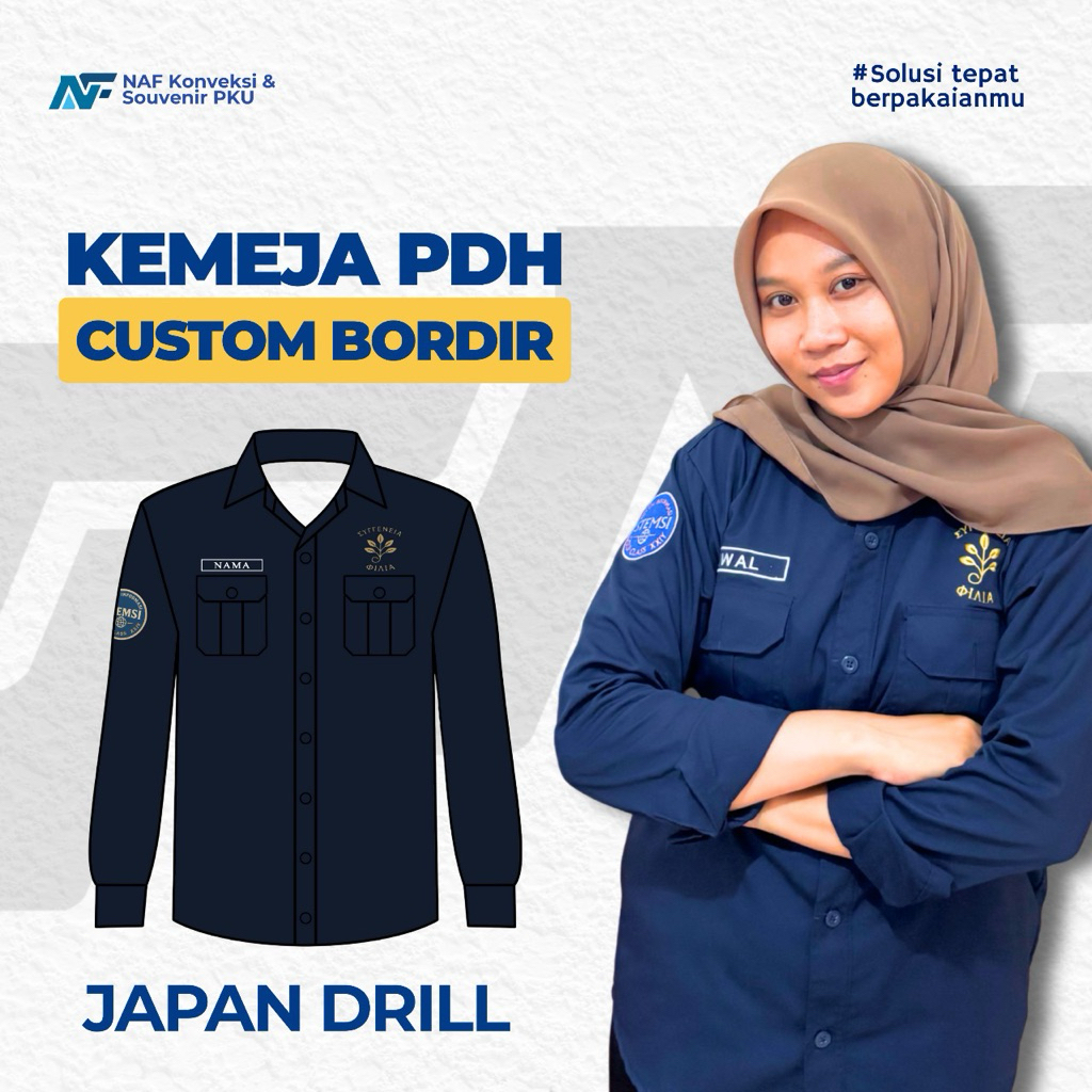 KEMEJA PDH/PDL BAHAN JAPAN DRILL