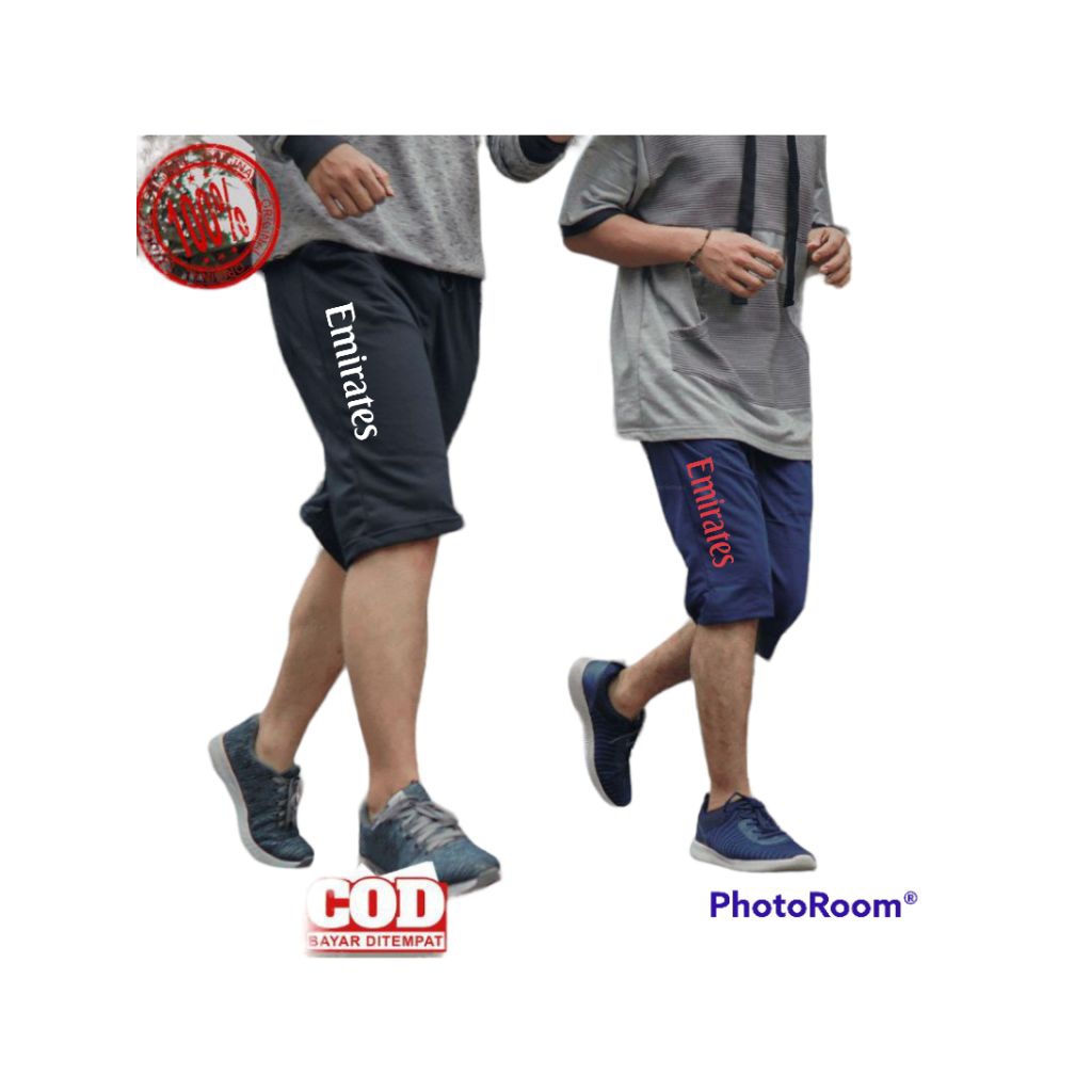 Celana olahraga pria celana kolor pendek celana  3/4 street style kasual badminton swimming gowes