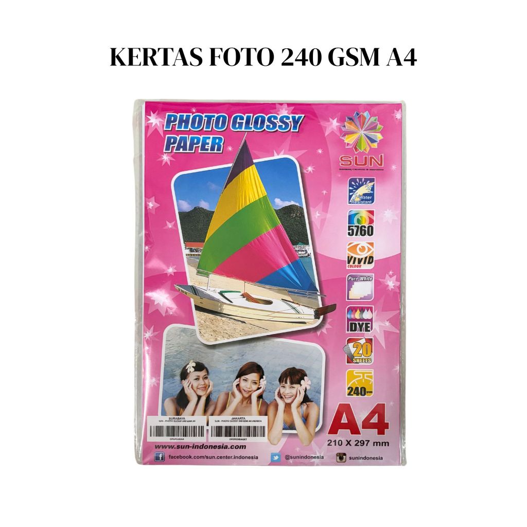 

Kertas Foto Glossy A4 240 gsm